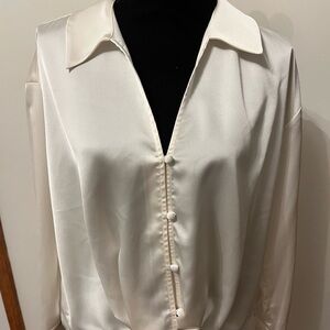 Sanctuary Cream Satin Top